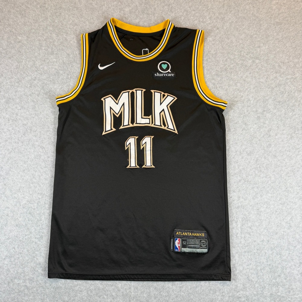 Nike Jersey Mens 52 Black Atlanta Hawks Trae Young MLK City Edition Swingman